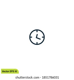 Timer-Symbol für das Uhrzeigersymbol mit einfachem Design, Vektorlogo-Vorlage