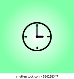 Clock icon, timer vector illustration