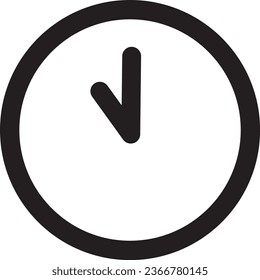 clock icon in trending flat style isolated on background. Clock icon page symbol for your web site design Clock icon logo, app, UI. Vector illustration clock icon, EPS10, Design.