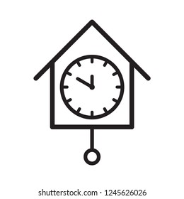 clock icon in trendy flat design 