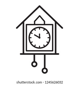 clock icon in trendy flat design 