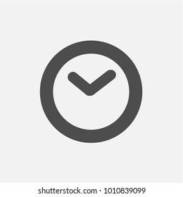Clock icon in trendy flat style isolated on background. Clock icon page symbol for your web site design Clock icon logo, app, UI. Clock icon Vector illustration, EPS10.