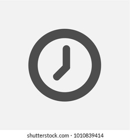 Clock icon in trendy flat style isolated on background. Clock icon page symbol for your web site design Clock icon logo, app, UI. Clock icon Vector illustration, EPS10.