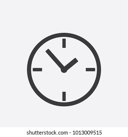 Clock icon in trendy flat style isolated on background. Clock icon page symbol for your web site design Clock icon logo, app, UI. Clock icon Vector illustration, EPS10.