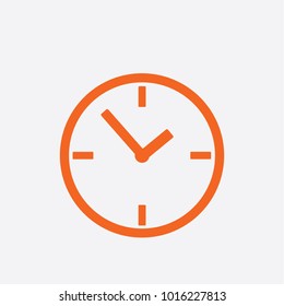 Clock icon in trendy flat style isolated on background. Clock icon page symbol for your web site design Clock icon logo, app, UI. Clock icon Vector illustration, EPS10.