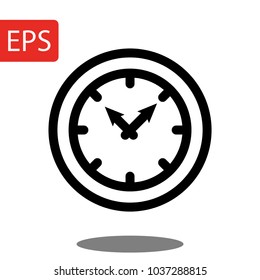 Clock icon in trendy flat style isolated on background. Clock icon page symbol for your web site design Clock icon logo, app