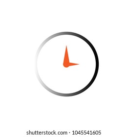 Clock icon in trendy flat style isolated on background.