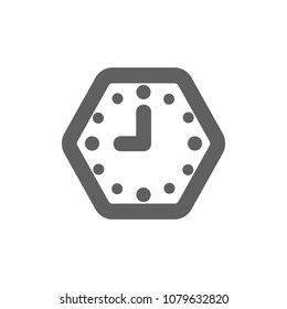 Clock icon in trendy flat style isolated on white background. Symbol for your web site design, logo, app, UI. Vector illustration, EPS