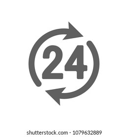 Clock icon in trendy flat style isolated on white background. Symbol for your web site design, logo, app, UI. Vector illustration, EPS
