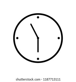 Clock icon in trendy flat style isolated on background. Clock icon page symbol for your web site design Clock icon logo, app, UI. Clock icon Vector illustration, EPS10.