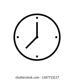 Clock icon in trendy flat style isolated on background. Clock icon page symbol for your web site design Clock icon logo, app, UI. Clock icon Vector illustration, EPS10.