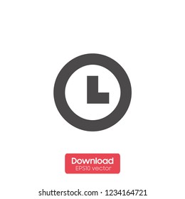 Clock icon in trendy flat style isolated on background. Clock icon page symbol for your web site design Clock icon logo, app, UI. Clock icon Vector illustration, EPS10.
