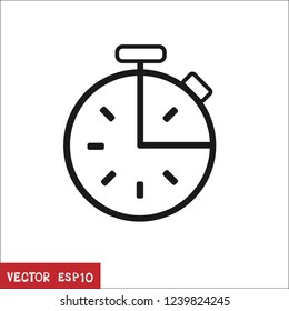 Clock icon in trendy flat style isolated background. clock symbol for your web site design, logo, app, UI. Vector illustration, EPS10.
