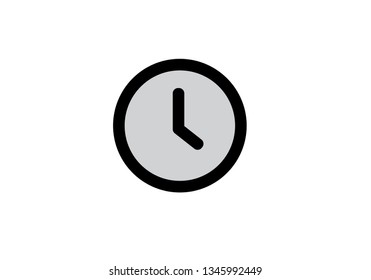 Clock icon in trendy flat style isolated on background. Clock icon page symbol for your web site design Clock icon logo, app, UI.Icon Vector illustration, EPS10.