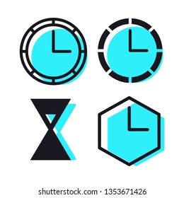 Clock icon in trendy flat style isolated on background. Clock icon page symbol for your web site design Clock icon logo, app, UI