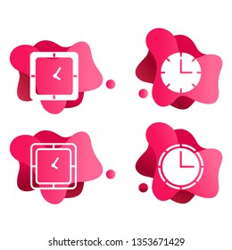 Clock icon in trendy flat style isolated on background. Clock icon page symbol for your web site design Clock icon logo, app, UI