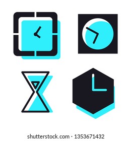 Clock icon in trendy flat style isolated on background. Clock icon page symbol for your web site design Clock icon logo, app, UI