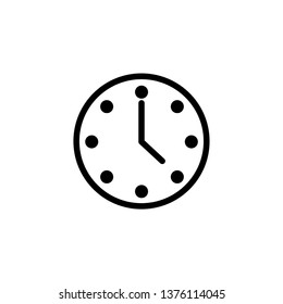Clock icon in trendy flat style isolated on background. Clock icon page symbol for your web site design Clock icon logo, app, UI. Clock icon Vector illustration, EPS10.