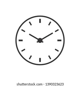 Clock icon in trendy flat style isolated on background. Clock icon page symbol for your web site design Clock icon logo, app. Clock icon Vector illustration.