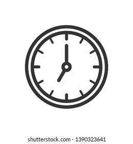 Clock icon in trendy flat style isolated on background. Clock icon page symbol for your web site design Clock icon logo, app. Clock icon Vector illustration.