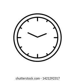 Clock icon in trendy flat style isolated on background