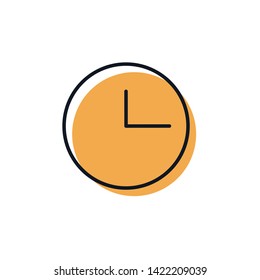 Clock icon in trendy flat style isolated on background. Clock icon page symbol for your web site design Clock icon logo, app, UI. Clock icon Vector illustration, EPS10. - Vector
