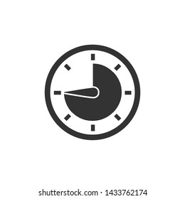 Clock icon in trendy flat style isolated on background. Clock icon page symbol for your web site design Clock icon logo, app. Clock icon Vector illustration.
