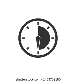 Clock icon in trendy flat style isolated on background. Clock icon page symbol for your web site design Clock icon logo, app. Clock icon Vector illustration.
