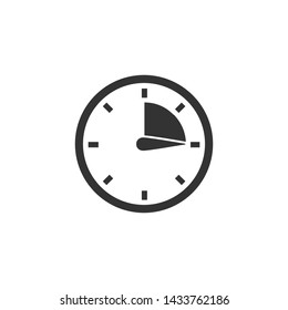 Clock icon in trendy flat style isolated on background. Clock icon page symbol for your web site design Clock icon logo, app. Clock icon Vector illustration.