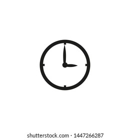 Clock icon in trendy flat style isolated on background. Clock icon page symbol for your web site design Clock icon logo, app, UI. Clock icon Vector illustration.
