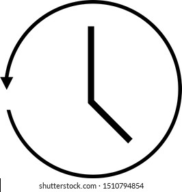 Clock icon in trendy flat style isolated on background. Clock icon page symbol for your web site design Clock icon logo, app, UI. Clock icon Vector illustration