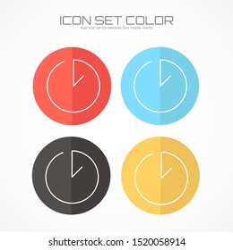 Clock icon in trendy flat style isolated on background. Clock icon page symbol for your web site design Clock icon logo, app, UI. Clock icon Vector illustration, EPS10.