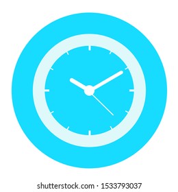 Clock icon in trendy flat style isolated. Vector illustration. 
