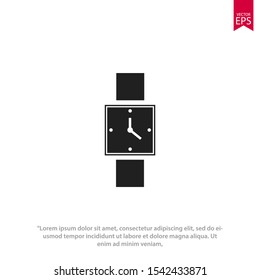 Clock icon in trendy flat style isolated on white background. Vector illustration
