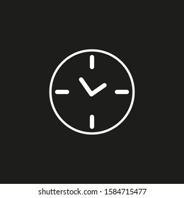 Clock icon in trendy flat style isolated on background. Clock icon page symbol for your web site design Clock icon logo, app, UI. Clock icon Vector illustration, EPS10.