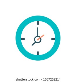 Clock icon in trendy flat style isolated on background. Clock icon page symbol for your web site design Clock icon logo, app, UI. Clock icon Vector illustration, EPS10.