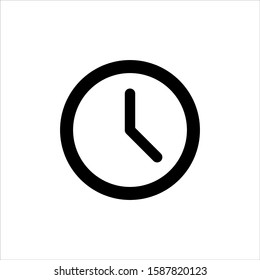 Clock icon in trendy flat style isolated on background. Clock icon page symbol for your web site design Clock icon logo, app, UI. Clock icon Vector illustration, EPS10.