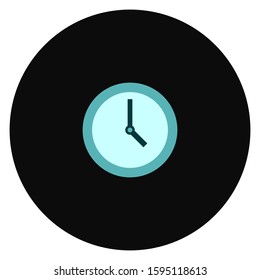 Clock icon in trendy flat style isolated on background.  