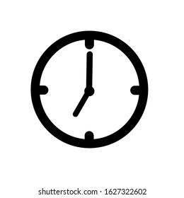 Clock icon in trendy flat style vector design eight o'clock,  isolated on background,Clock icon page symbol for your web site design Clock icon logo, app, UI. Clock icon Vector illustration