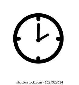 Clock icon in trendy flat style vector design two o'clock,  isolated on background,Clock icon page symbol for your web site design Clock icon logo, app, UI. Clock icon Vector illustration