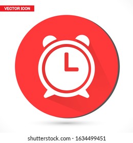 Clock icon in trendy flat style isolated on background. Clock, logo, application, user interface. Clock Icon Vector Illustration