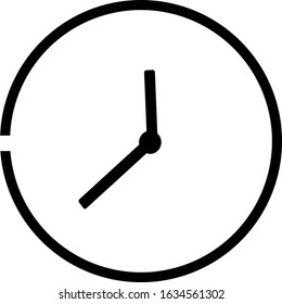 Clock icon in trendy flat style isolated on background. Clock icon page symbol for your web site design Clock icon logo, app, UI. Clock icon Vector illustration, EPS10.