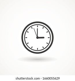 Clock icon in trendy flat style isolated on background. Clock icon page symbol for your web site design Time symbol.
