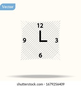Clock Icon im trendigen, flachen Stil einzeln auf weißem Hintergrund. Zeitsymbol für Ihr Webdesign, Logo, App, UI. Vektorillustration, EPS10.