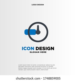 Clock icon in trendy flat style isolated on background