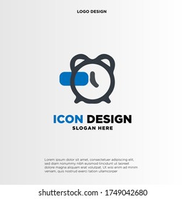 Icono de reloj en estilo plano de moda aislado en el fondo