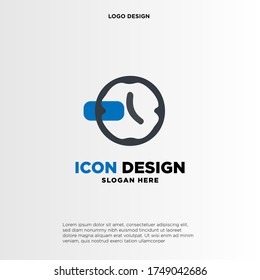 Icono de reloj en estilo plano de moda aislado en el fondo