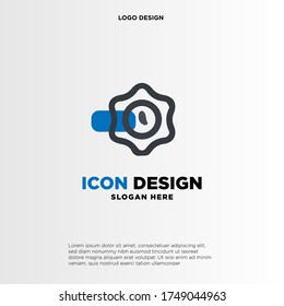 Clock icon in trendy flat style isolated on background