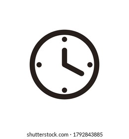 Icono de reloj en estilo plano moderno aislado en el fondo. Símbolo de página de icono de reloj para el diseño de su sitio web Icono de reloj, aplicación, IU. Icono de reloj Ilustración del vector, EPS10.