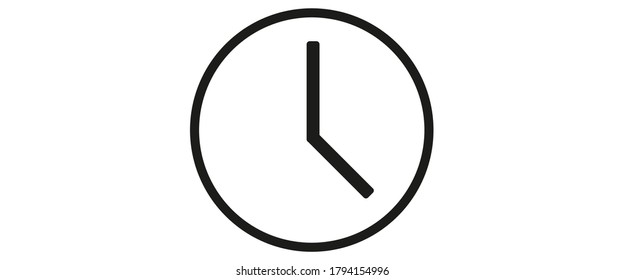 Clock icon in trendy flat style isolated on background. Clock icon page symbol for your web site design Clock icon logo, app, UI. Clock icon Vector illustration, EPS10.